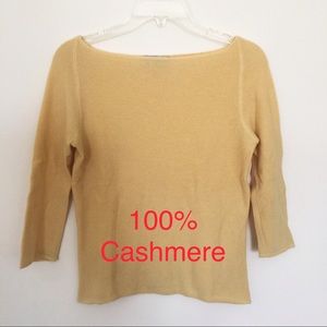 SOLD White+Warren Lux Cashmere Boat Neck Sweater Size S